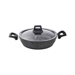 Karaca Viento Biogranite Non-Stick Shallow Casserole with Lid, 30cm, Black