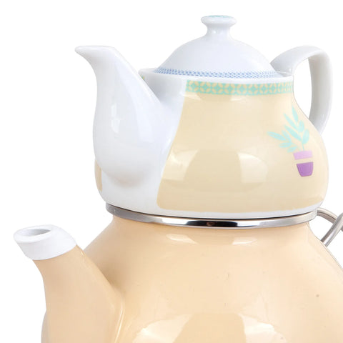 Karaca Candy Cake Porcelain Induction Teapot with Infuser, Medium, Multi