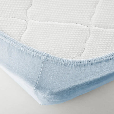 Karaca Home Jersey Fitted Sheet, King, Light Blue