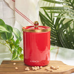 Karaca Troy Storage Jar, 1300ml, Red Gold