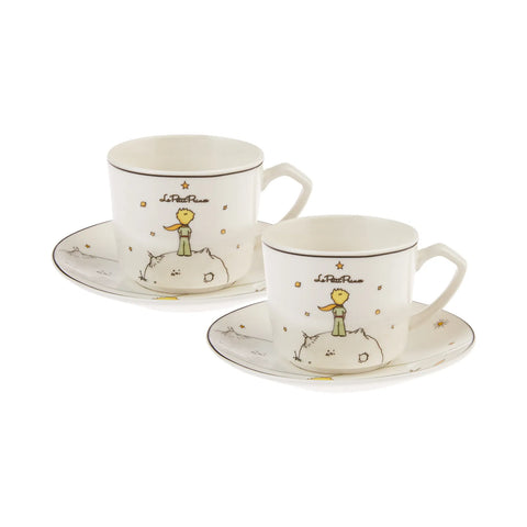 Karaca Le Petit 4-Piece Porcelain Espresso Turkish Coffee Cup for 2 People, 80ml, Multi