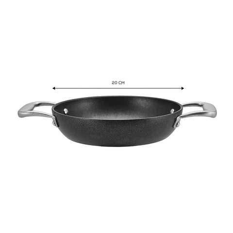 Karaca BioDiamond Pro Non-Stick Induction Shallow Stock Pot, 20cm, Black