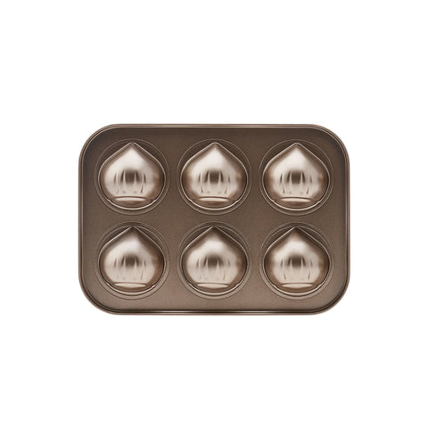 Karaca Pure Metal Muffin Mould, 6 Piece, Multi