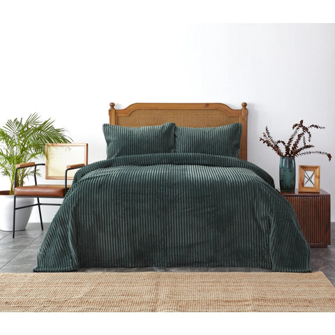 Karaca Home Joena Soft Bedspread Set, Double, Green