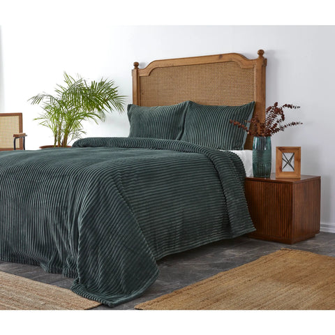 Karaca Home Joena Soft Bedspread Set, Double, Green