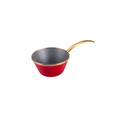 Karaca Troy Enamel Induction Sauce Pan, 14cm, Red Gold