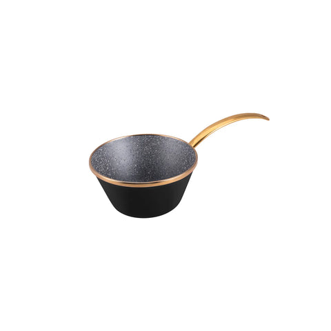 Karaca Troy Enamel Induction Sauce Pan, 14cm, Black Gold