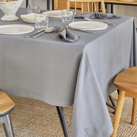 Karaca 4 Elements 100% Turkish Cotton Tablecloth, 160cmx240cm, Anthracite