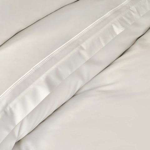 Karaca Home Moonrise Percale Embroidered Duvet Cover Set, King, White