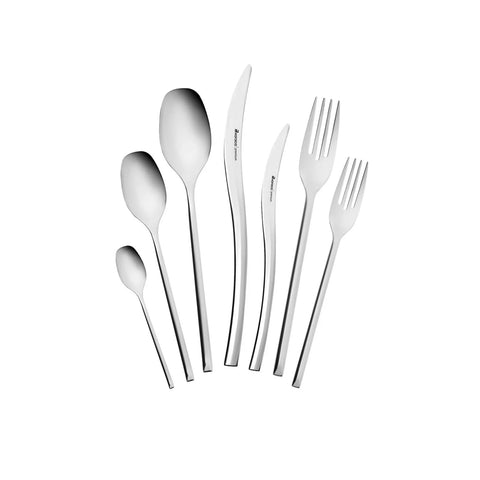 Karaca Dora 84-Piece Stainless Steel Cutlery Set for 12 People, Silver