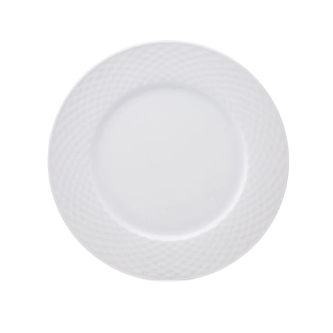 Karaca Polo Porcelain Dinner Plate, 27cm, White