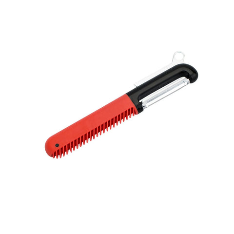 Crick Crack Straight Peeler with Scraper, 15.5cm, Multi