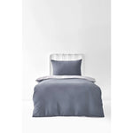 Karaca Home Duvet Cover Set, Single, Light Grey Dark Grey