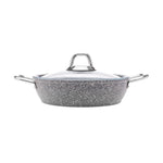 Karaca Vierno Biogranite Shallow Casserole with Lid, 30cm, Grey