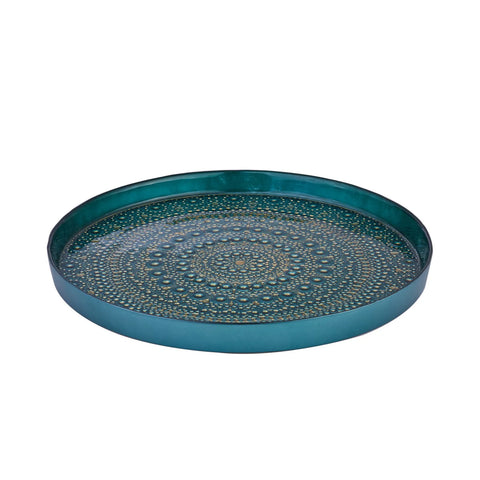 Karaca Rashel Glass Decorative Tray, 35cm, Multi