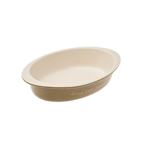 Karaca Elis Ceramic Oven Dish, 30cm, Green Cream