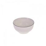 Karaca Elica Porcelain CerealSoup Bowl, 14cm, White Silver