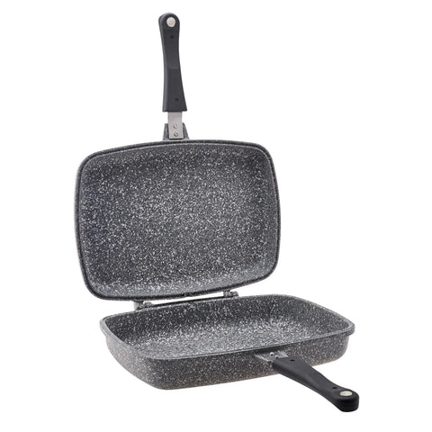 Karaca Vierno Biogranite Double Sided Pan, 34cm, Grey