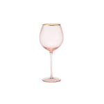 Karaca Gemma Glass Wine Glass, 480ml, Salmon Gold Transparent