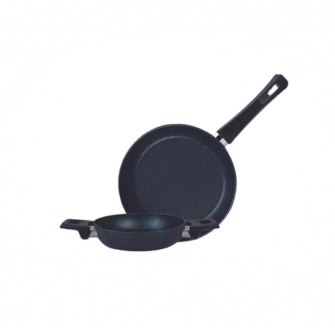 Karaca BioDiamond Power 2-Piece Non-Stick Antibacterial Handle Pan Set, Black