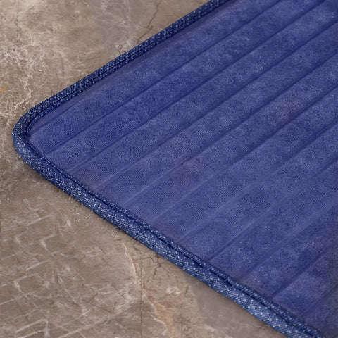 Sarah Anderson Evy Bath Mat, 40cmx60cm, Indigo