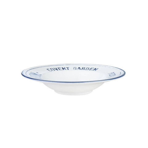 Karaca​ London Stoneware Pasta Bowl, 28cm, White Blue