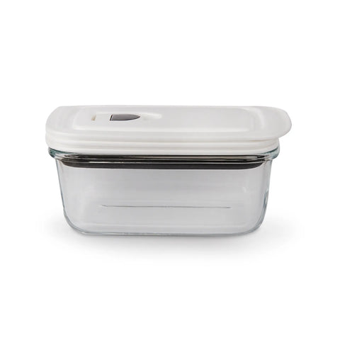 Cookplus Glass Airtight Storage Container, 0.4L, White Transparent