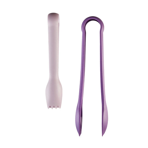 Crick Crack Alp 2 Piece Salad and Pasta Tongs, Purple Lilac