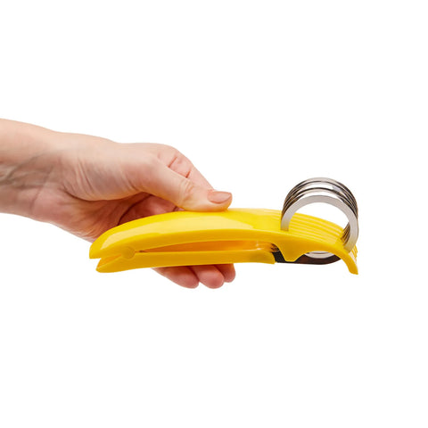 Crick Crack Banana Slicer, 5.5cmx7.5cm, Yellow Silver