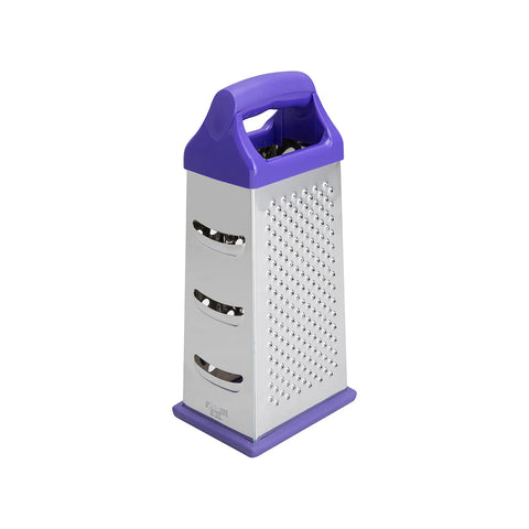 Crick Crack Stainless Steel Box Grater, 23cm, Purple Silver