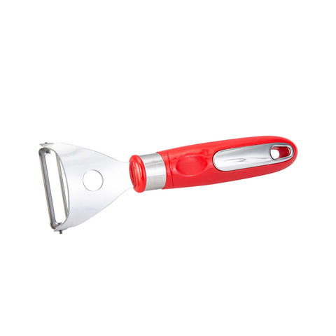 Karaca Retro Stainless Steel Y-Shaped Peeler, 21.3cm, Red Silver