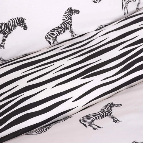 Sarah Anderson Zebra 100% Turkish Cotton Duvet Cover Set, Double, Multi