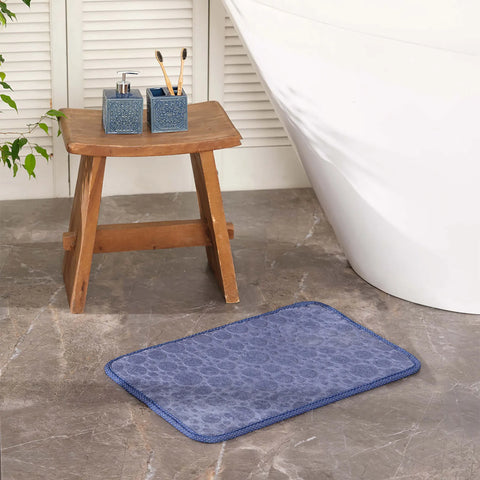 Sarah Anderson Pam Bath Mat, 40cmx60cm, Indigo