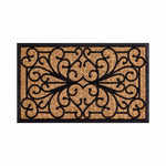 Kasmir Rugs Damask 100% Natural Coconut Shell Fiber Door Mat, 45cmx75cm, Multi