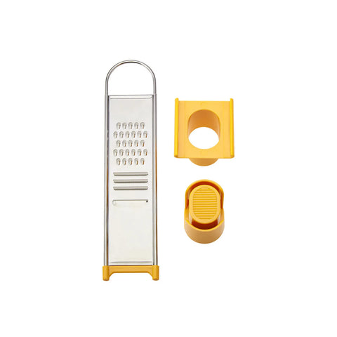 Crick Crack Garlic Grater, 22cm, Yellow Silver