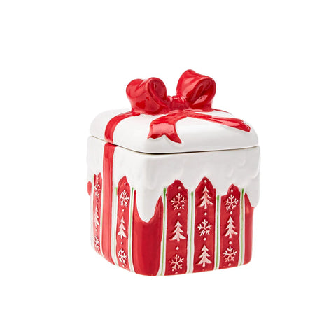 Karaca New Year Christmas Gift Ceramic Storage Jar, 1100ml, Multi