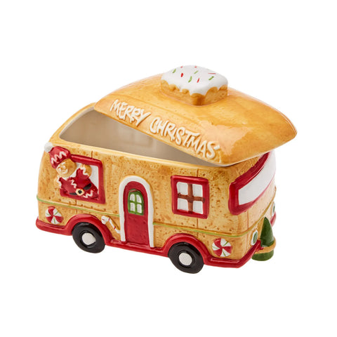 Karaca New Year Christmas Car Ceramic Storage Jar, 2100ml, Multi