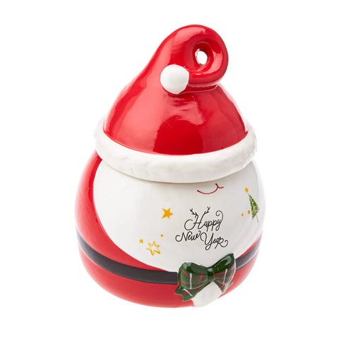 Karaca New Year Christmas Snow Ceramic Storage Jar, 1500ml, Multi