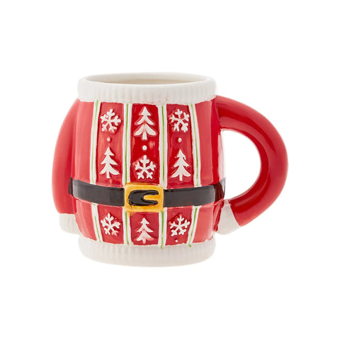 Karaca New Year Christmas Jacket Ceramic Mug, 480ml, Multi