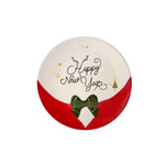 Karaca New Year Christmas Ceramic Side Plate, 20cm, Multi