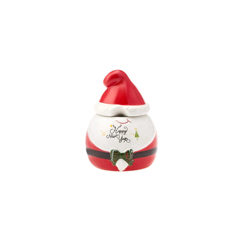 Karaca New Year Christmas Ceramic Candy Bowl, 9.3cmx8.8cmx12.3cm, Multi