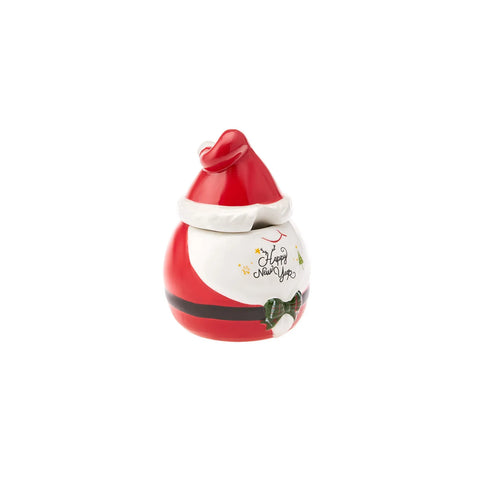 Karaca New Year Christmas Ceramic Candy Bowl, 9.3cmx8.8cmx12.3cm, Multi