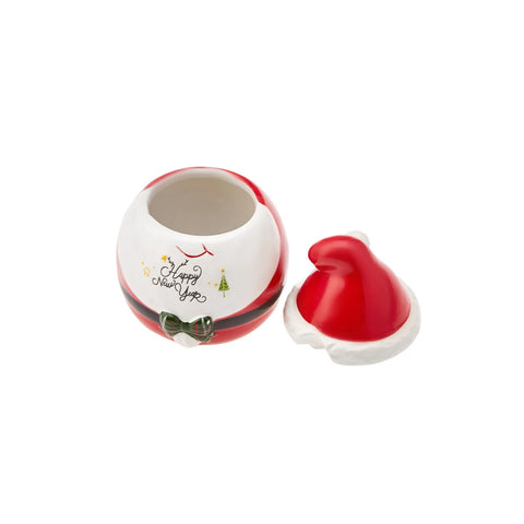 Karaca New Year Christmas Ceramic Candy Bowl, 9.3cmx8.8cmx12.3cm, Multi