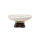 Karaca New Year Christmas Ceramic Cake Stand, 25.2cmx25.2cmx10.6cm, Multi