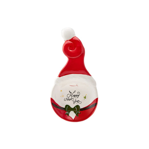 Karaca New Year Christmas Ceramic Spoon Rest, 22.1cmx11cmx3.1cm, Multi