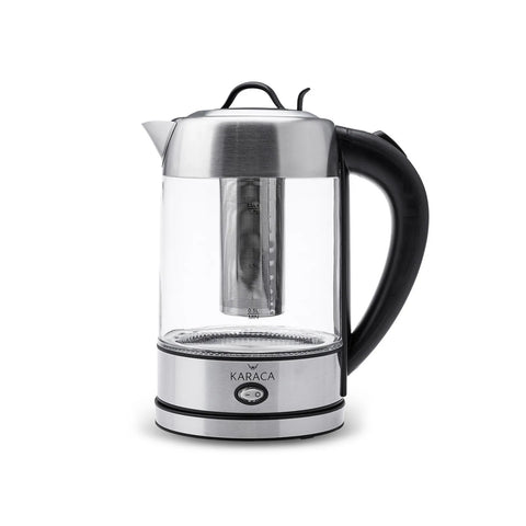 Karaca Glass Herbal Tea Maker and Kettle, 1.7L, Inox