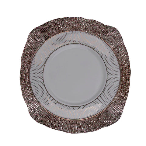 Karaca Infinity Glass Charger Plate, 36cm, Gold