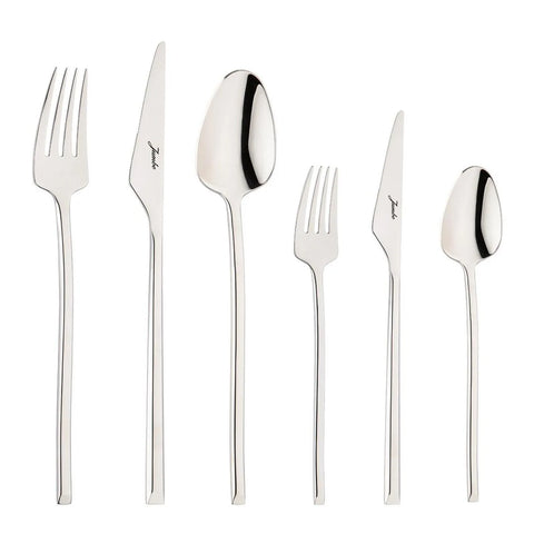 Jumbo 84-Piece Stainless Steel Cutlery Set for 12 People, Silver