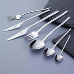 Jumbo 84-Piece Stainless Steel Cutlery Set for 12 People, Silver