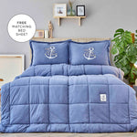 Karaca Home Toffee Cotton Comfort Duvet Set, Single, Indigo